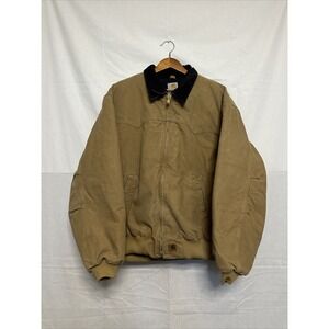 Vintage Carhartt J14 CML Llight Brown Santa Fe Western Work Jacket Quilted 2XL